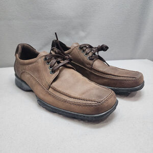 Kenneth Cole Reaction Oxford Brown Leather Tie Dress Shoes Men's Sz 11